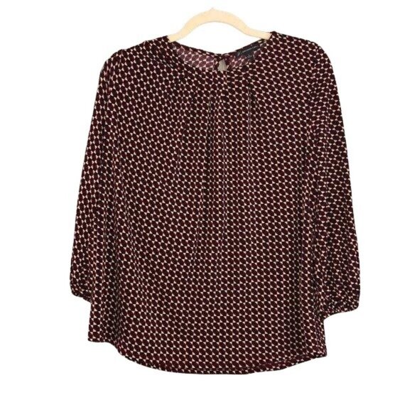 Adrianna Papell Geometric Print Blouse - S - Picture 1 of 5